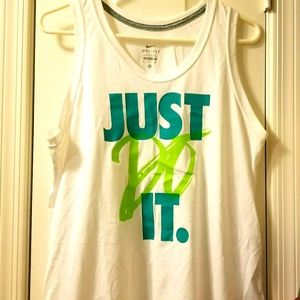 Nike Just Do It white tank top